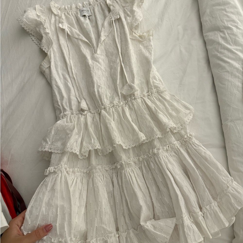 Misa White Iliana Mini Dress